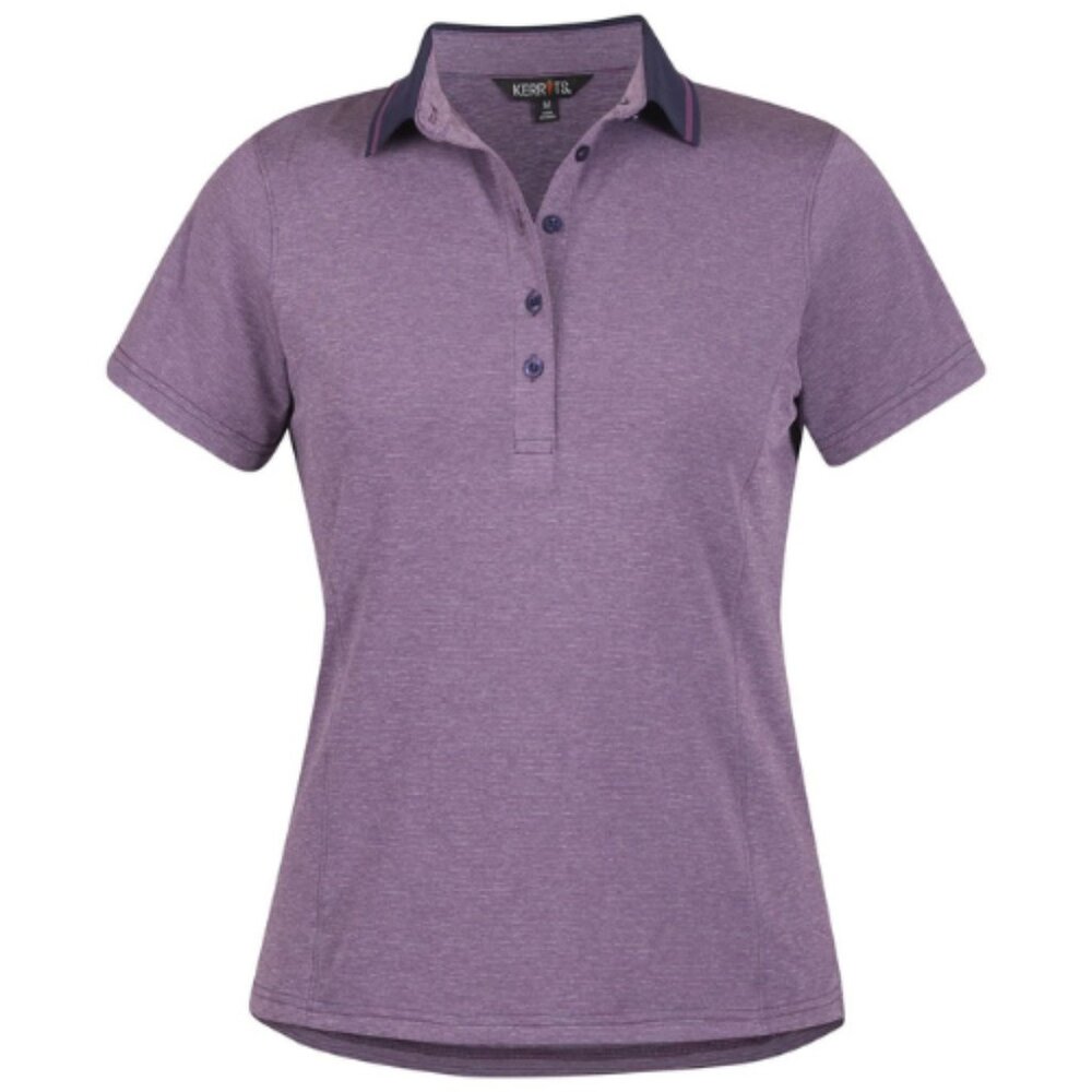 Kerrits Women's Cool Tempo Polo Shirt in Magenta / Aurora